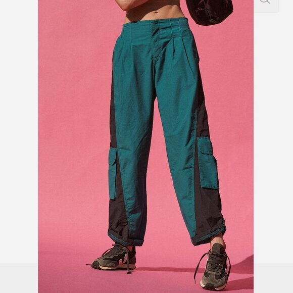 NEW FP Movement Spruced Up Combo Mesmerize Me Colorblock Pants S - Picture 4 of 4